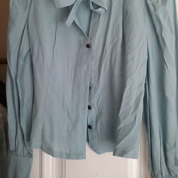 Banned Vintage 60s style bow tie shirt XS NWT - Picture 2 of 2